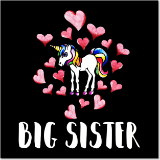 Big sister retro unicorn Posters and Art